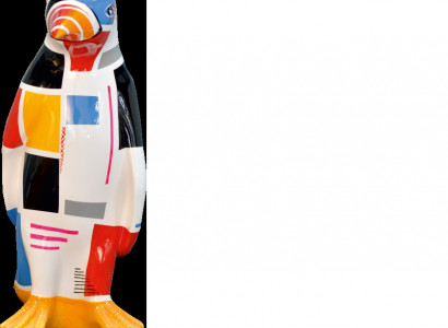XXL Designer Figur Handarbeit Bemalt Figuren Skulptur Statue Skulpturen Pinguin