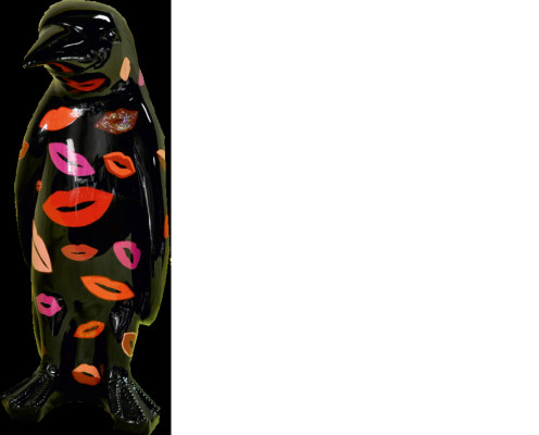 Design Luxus Figur Skulptur Handarbeit Pinguin Tier Skulpturen Figuren XXL 67cm