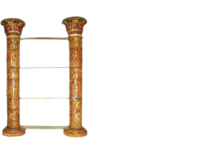 Regal Glas Vitrine Ägyptische Regale Vitrinen XXL Säulen 240cm Säule Ägypten Neu