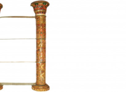 Regal Glas Vitrine Ägyptische Regale Vitrinen XXL Säulen 240cm Säule Ägypten Neu