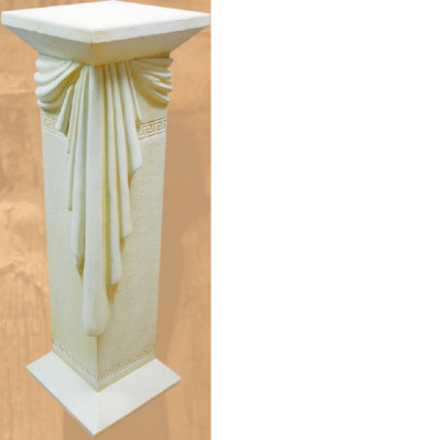 Design Säulenlampe mit Schärpe Leuchte Lampe Decolampe Beleuchtung 6866 Neu