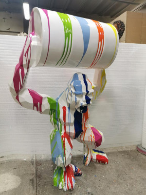 Designer Figur Statue Moderne Figuren Statuen Dekoration Deko Gorilla Garten Neu