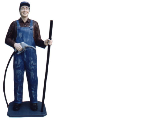 Design USA Tankstelle Figur Statue Skulptur Figuren Skulpturen Dekoration Deko