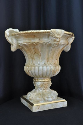 XXL Design Blumen Topf Dekoration Vase Vasen Handarbeit Deko Kelch Pokal 69cm