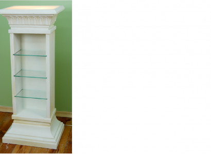 Design Vitrine Regal Glas Säule Vitrinen Regale Lampe Schrank Wohnzimmer 6893