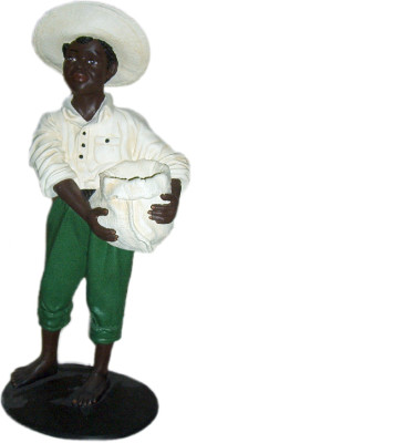 Design Junge mit Beutel Figur Statue Skulptur Figuren Skulpturen Dekoration 7088