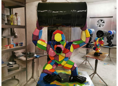 Designer Figur Statue Moderne Figuren Statuen Dekoration Deko Gorilla Garten Neu