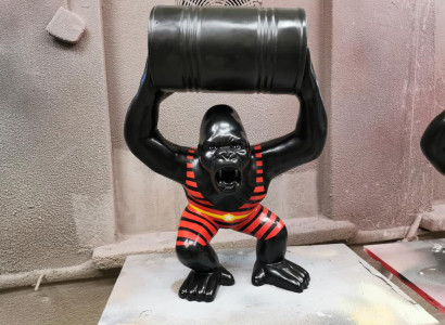 Designer Figur Statue Moderne Figuren Statuen Dekoration Deko Gorilla Garten Neu