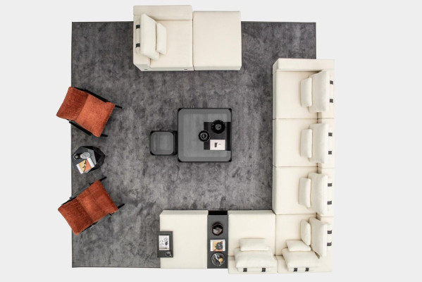 Wohnzimmer Möbel Polstergarnitur Wohnlandschaft Ecksofa Sessel Textilsofas