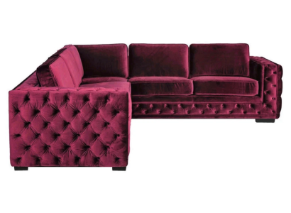 Lila chesterfield couch luxus samt stoff couchen sofa set knöpfe polster neu