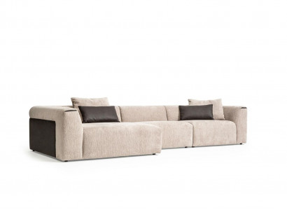 Moderne Beige Eckwohnlandschaft Luxus Ecksofa Polstercouchen Modern Neu
