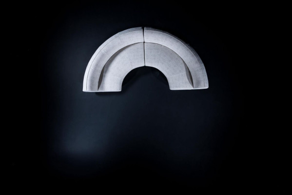 Halbrundes Polstersofa U-Form Couch Wohnzimmer Einrichtung Modern Sofa