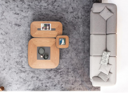 Modernes Graues Fünfsitzer Sofa Wohnzimmermöbel Polstercouch Stil Möbel