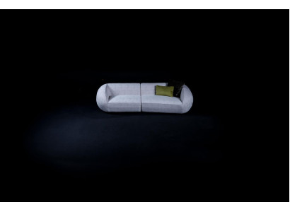 Graues Wohnzimmer Polster Sofa Moderne Textil Couchen Luxus Möbel Couch