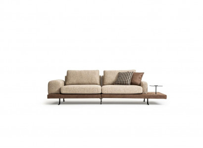 Viersitzer Ablagefläche Wohnzimmer Polstersofa Textil Couch Moderner Stil