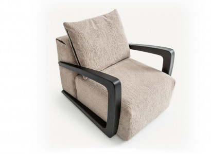 Sessel Polster 1 Sitz Designer Textil Wohnzimmer Stil Modern Neu