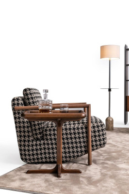 Sessel Wohnzimmer Sitzer Textil Möbel Polster Neu Sessel Design Modern