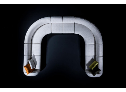 Designer Ecksofa Wohnzimmer Luxus Polstersofa Textil Möbel Stil