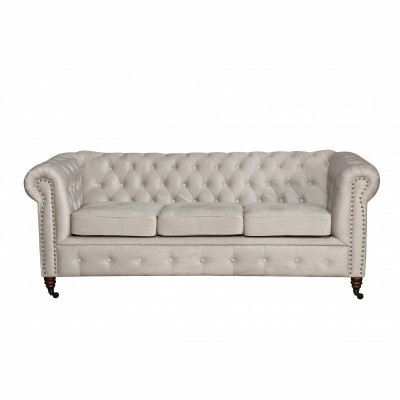Chesterfield 3+2+1 Sitzer Sofagarnitur + Hocker Couch Sofa Leder Textil Couchen