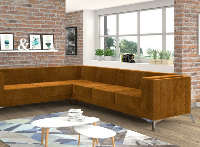 Ecksofa L-Form Stoff Couch Wohnlandschaft Garnitur Design Modern Sofa