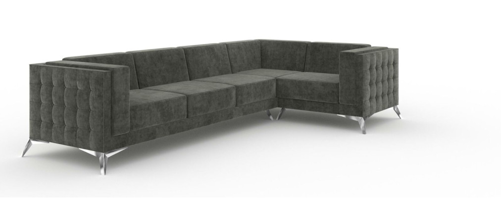 Ecksofa Chesterfield Sofa Polstergarnitur Couch Wohnlandschaft Deko L-form