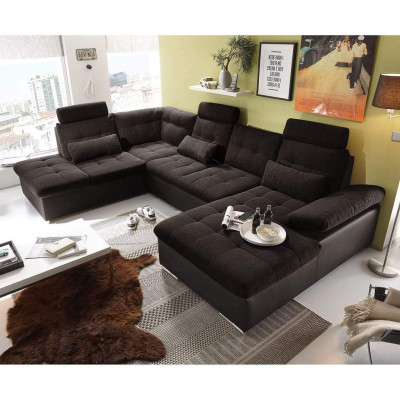 Wohnlandschaft Multifunktion Couch Ecksofa U Form Bettfunktion Schlaf