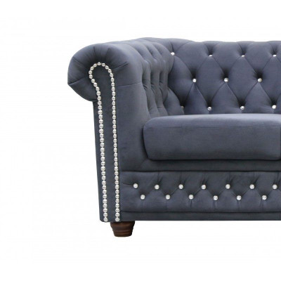 Chesterfield Ledersofa Sofa Couch Polster Garnitur 3+1 Bettfunktion Schlafsofa