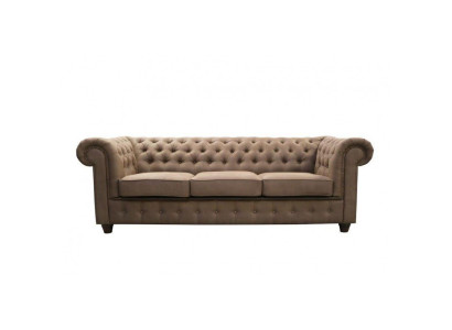 Chesterfield 3+1 Sitzer Polster Sofagarnitur Couch Leder Sofas Wohnzimmer Sofa