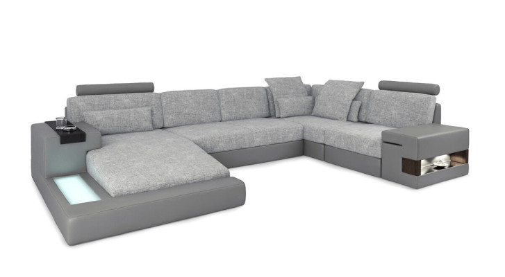 Moderne Ecksofa Couch Designsofa Polster U Form Garnitur Eckcouch Ledesofa Neu