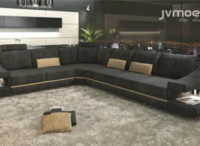 Wohnzimmer Textil neu L-Form Sitz Schlafsofa Möbel Ecksofa Couch Polstermöbel