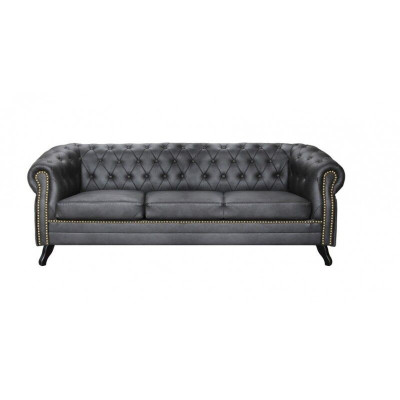 Chesterfield Sofagarnitur Sofa 3+1 Couch Polster Set Sofas Couchen Couchen Leder