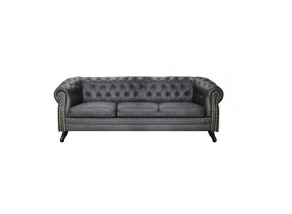 Chesterfield Sofagarnitur Sofa 3+1 Couch Polster Set Sofas Couchen Couchen Leder