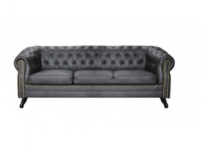 Chesterfield Sofagarnitur Sofa 3+1 Couch Polster Set Sofas Couchen Couchen Leder