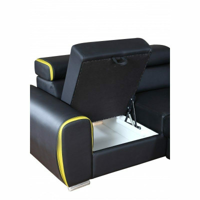 Design Ecksofa Sofa Bettfunktion Couch Polster Sitz Eck Sofas Couchen Neu dublin