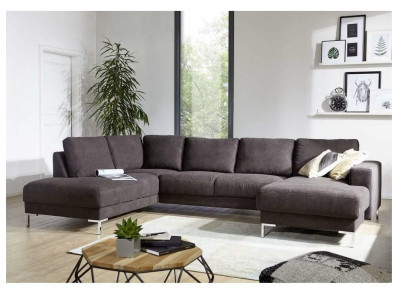 Wohnlandschaft Ecksofa U-Form Couch Sitz Polster Set Garnitur Modern