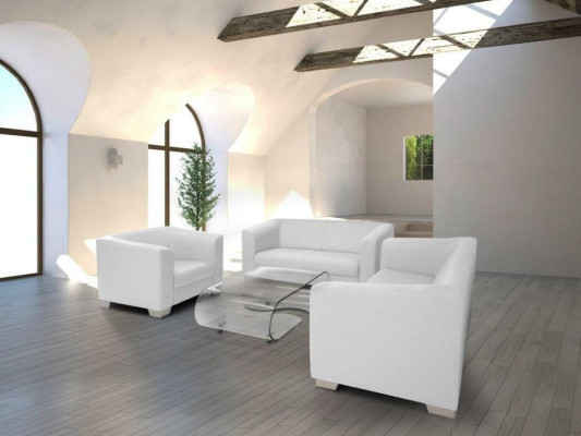 Sofagarnitur 3+2+1 Sitzer Set Design Sofas Polster Relax Leder Couchen