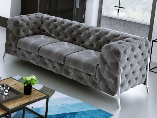 Chesterfield Dreisitzer Bequeme Designer Wohnzimmer 3 Sitzer Couch