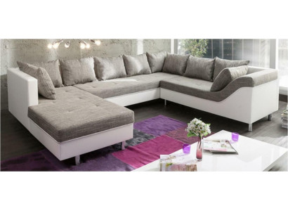 Design Ecksofa Uform Modern Sofas Couch Wohnlandschaft Schlaf Bett