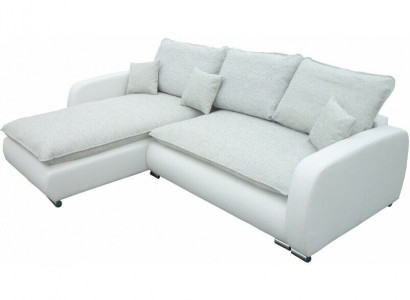Design Ecksofa Sofa Stoffe Bettfunktion Couch Polster Sitz Eck Sofas Schlafsofa