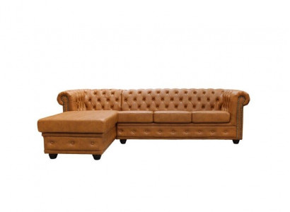 Chesterfield Ledersofa Sofa Couch Ecksofa Leder Sofa Garnitur Polster Ecke Sofas