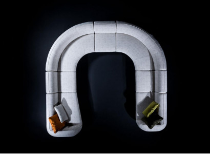 Wohnlandschaft Sitzlandschaft Ecksofa Beige Sofa Moderne Möbel Couch