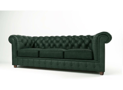 Chesterfield Couch Sofa Polster 3 Sitzer Couchen Sitz Garnitur Sofas Grüne