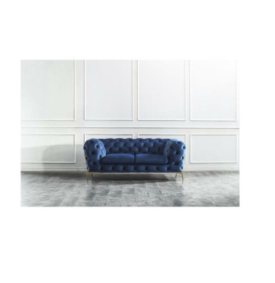 Luxus 2 Sitzer Couch Polster Sofa Leder Stoff Couchen Chesterfield Garnitur Neu
