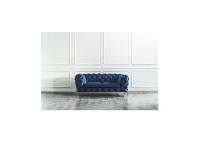 Luxus 2 Sitzer Couch Polster Sofa Leder Stoff Couchen Chesterfield Garnitur Neu