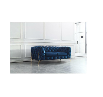 Luxus 2 Sitzer Couch Polster Sofa Leder Stoff Couchen Chesterfield Garnitur Neu