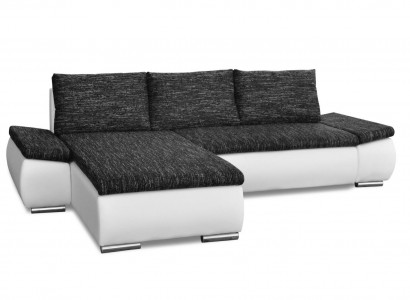 Design Modern Ecksofa L-form Bettfunktion Couch Leder Textil Sofas Neu