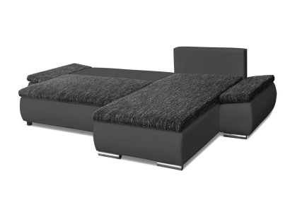 Design Ecksofa Schlafsofa Bettfunktion Couch Leder Textil Polster Sofas