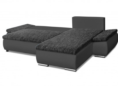 Design Ecksofa Schlafsofa Bettfunktion Couch Leder Textil Polster Sofas