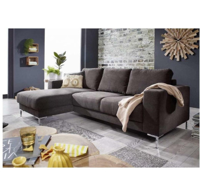Wohnlandschaft L-Form Ecksofa Couch Design Polster Textil Garnitur Sofa