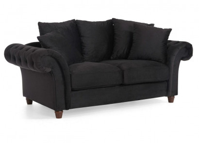 Design Sofa 2 Sitzer Chesterfield Stoff Couch Sofa Polster Sofas Zweisitzer Neu